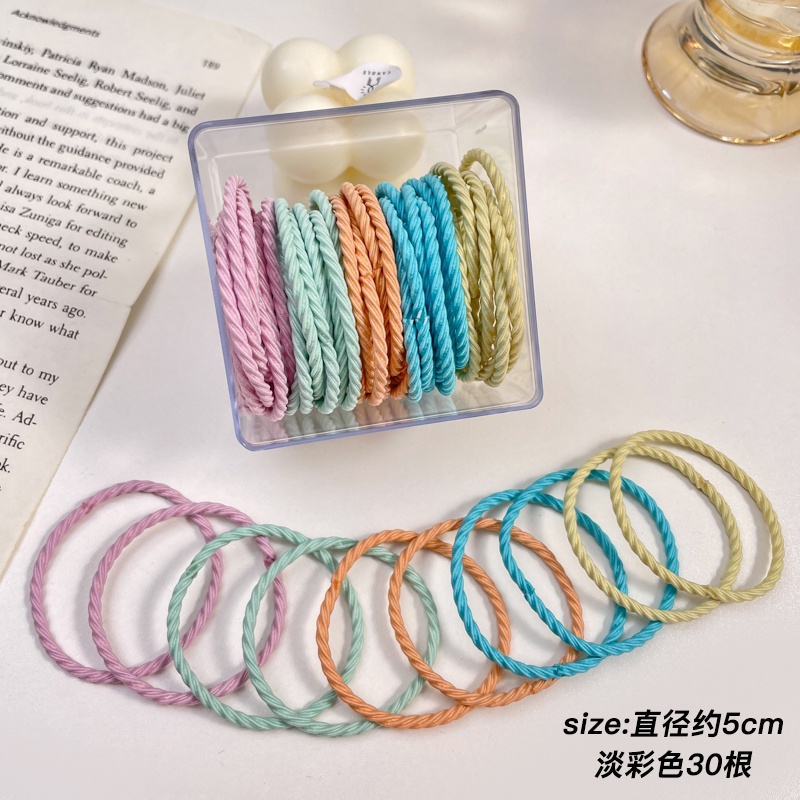 Dây Buộc Tóc Cao Su Co Giãn Màu Đen Đơn Giản Dành Cho Nữ