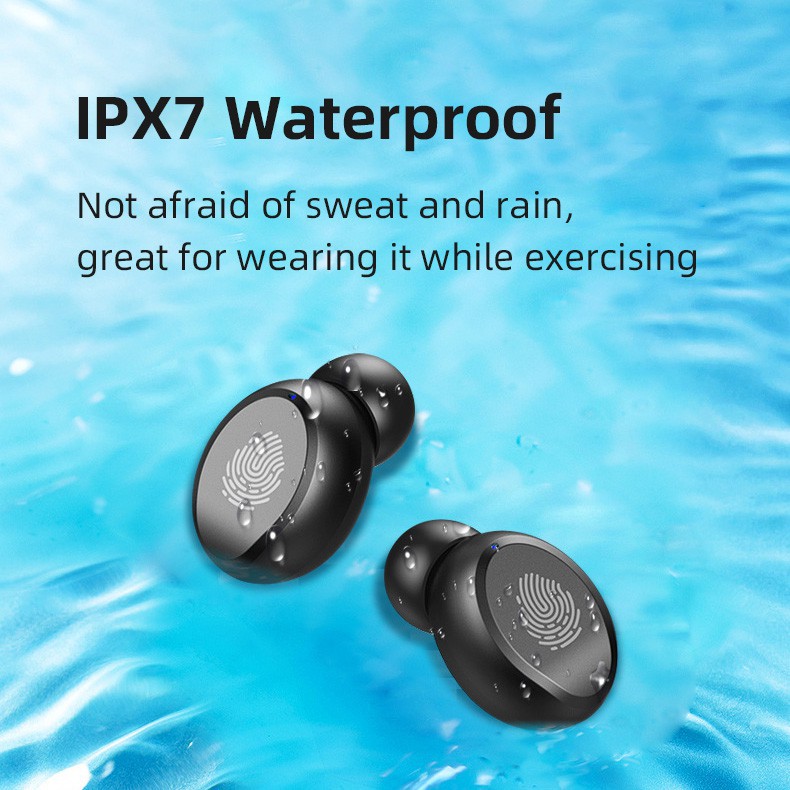 Tai nghe Bluetooth AMOI V8 V7 TWS 5.0 gốc Tai nghe không dây Màn hình LED Tai nghe điều khiển cảm ứng AirDots