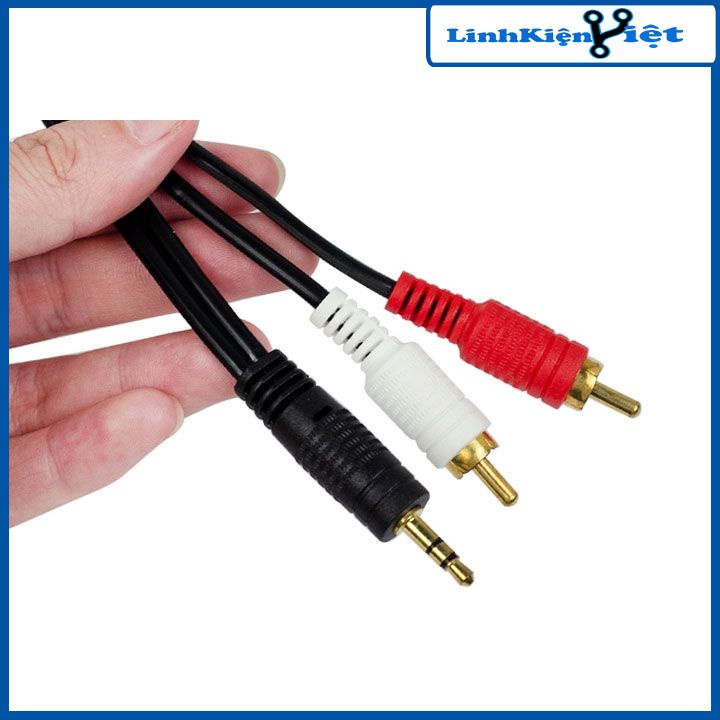 Dây loa 1 đầu 3.5 ra 2 AV dài 1,5m