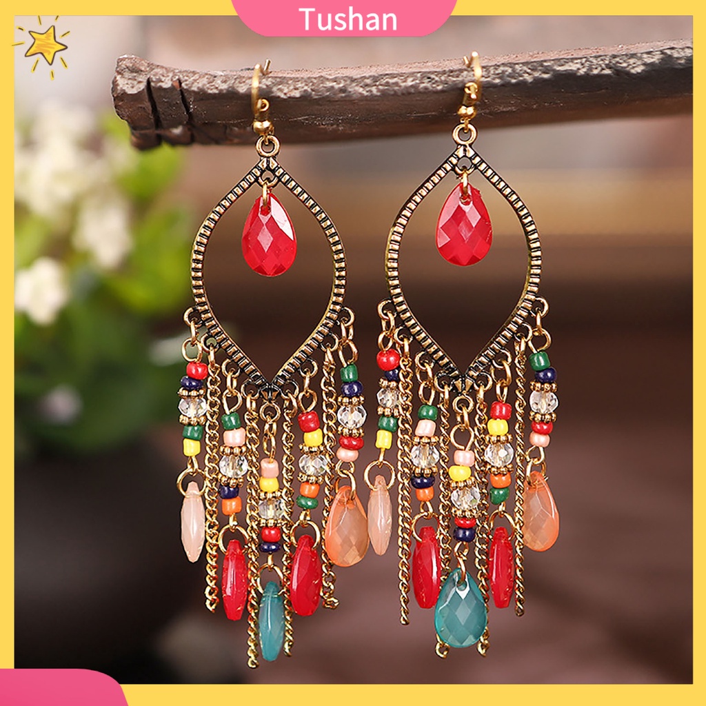 Bông tai nhiều lớp phong cách Bohemia cổ điển sang trọng cho nữ