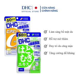 Combo Viên uống DHC Sáng da - Mờ thâm 60 Ngày (Adlay & Vitamin C)