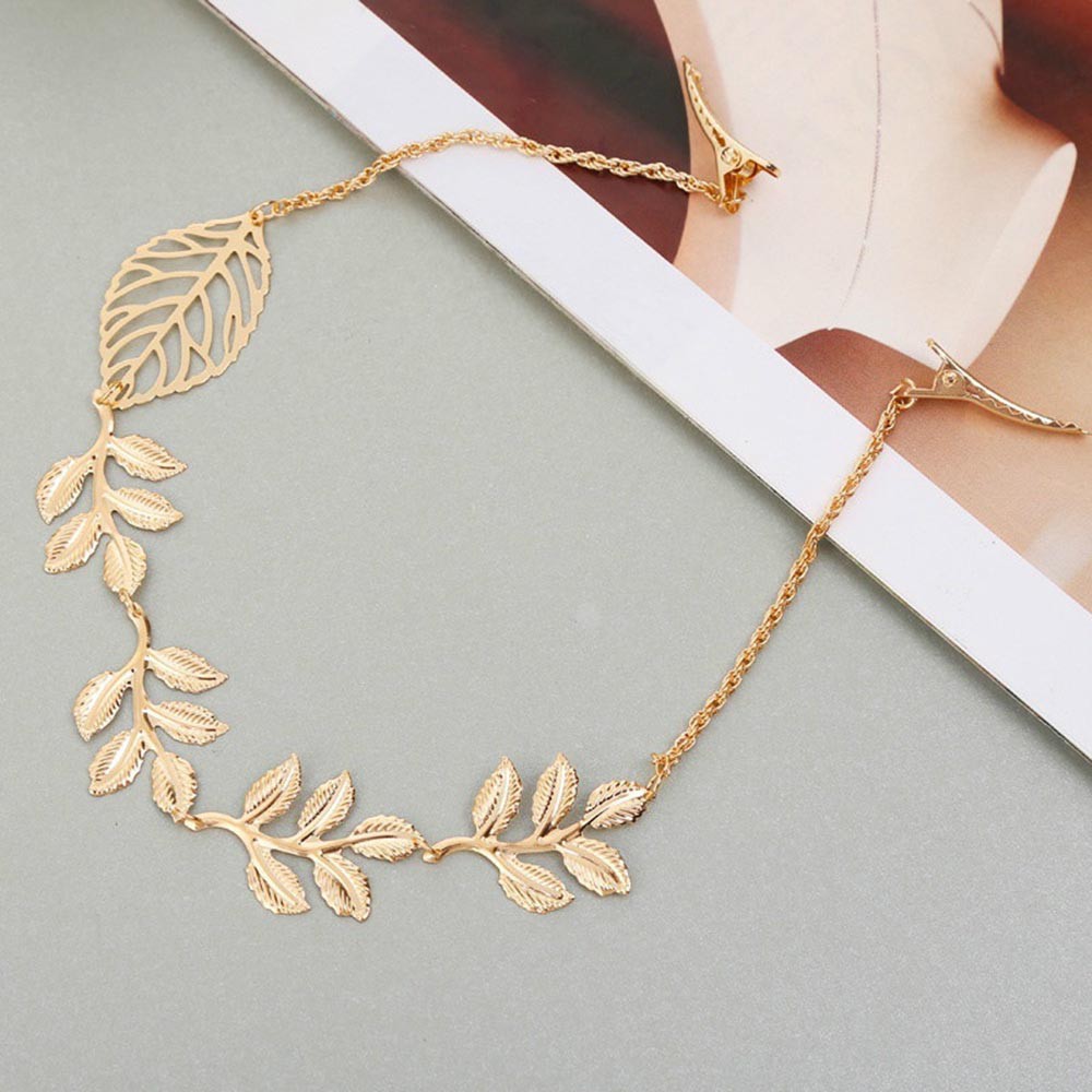 Phụ kiện trang trí tóc hình chiếc lá xinh xắn cho nữ