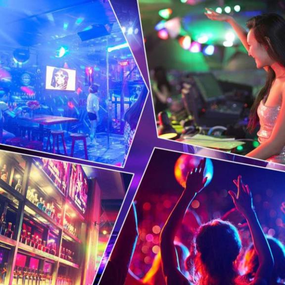 Đèn led mini 3W  tạo hiệu ứng ánh sáng cho sàn nhảy - party- karaoke -cảm ứng ánh sáng DJ xoay