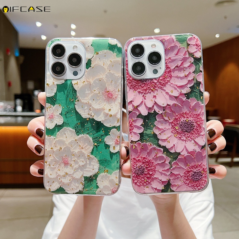 Ốp Điện Thoại Epoxy Mềm Hình Hoa Hướng Dương Nhiều Màu Sắc Lấp Lánh Cho iPhone 13 12 Mini 13 12 Pro Max