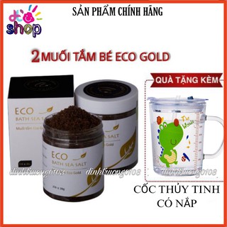 MUỐI TẮM BÉ ECO GOLD 400G -Làm sạch da, an toán cho da nhạy cảm- MUỐI TẮM THẢO DƯỢC ECO GOLD - TẶNG cốc