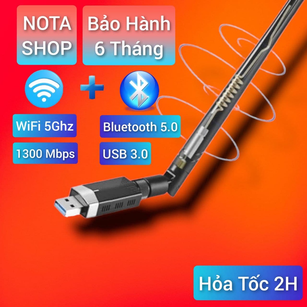 [CÓ SẴN] Card WIFI 5G cổng USB chuyên học online cho laptop, máy bàn 1200Mbps, giúp thu sóng WIFI 5GHz