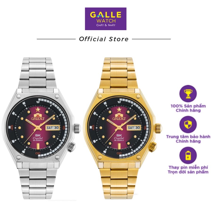 Đồng hồ Orient SK Sports RA-AA0B0 nam máy cơ kính sapphire chống nước 5 ATM dây thép không gỉ cao cấp chính hãng
