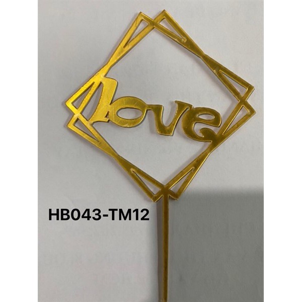 Que cắm chữ mica HPBD - 10 cái