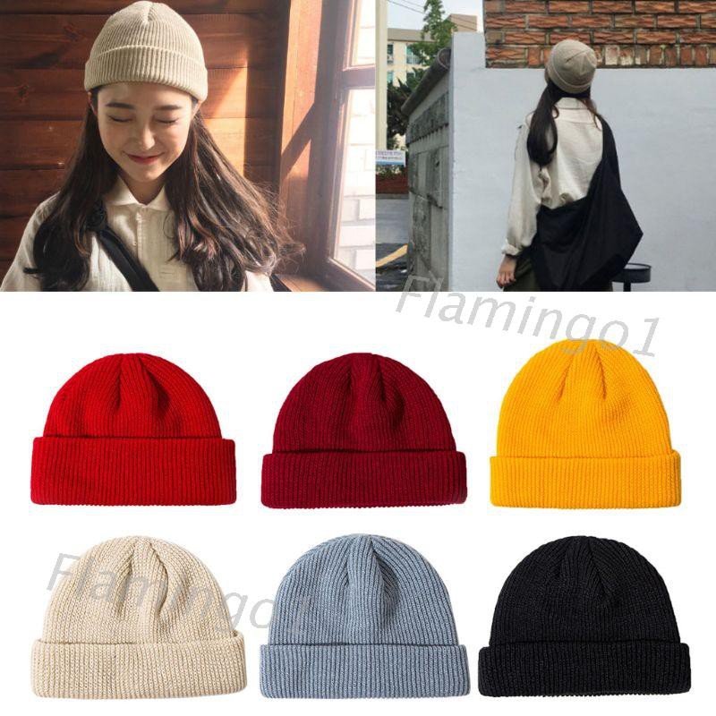 Mũ Len Beanie Phong Cách Retro 6 Màu Lựa Chọn