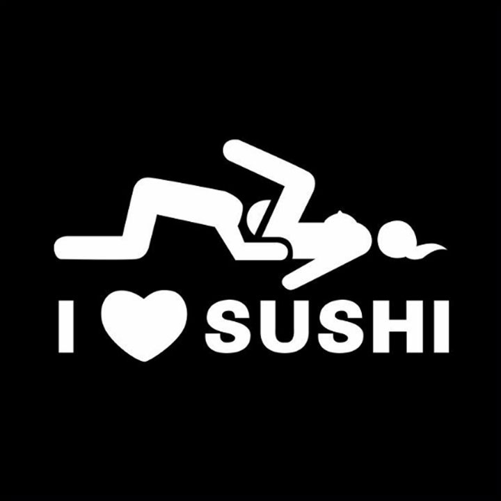 Tem Decal I LOVE SUSHI Dán Trang Trí Xe - Mia