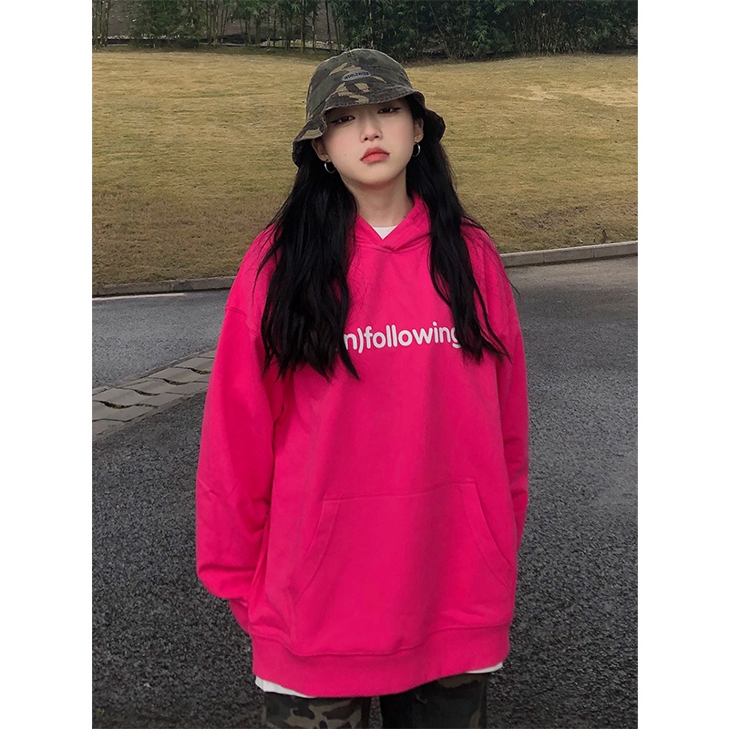 NRVP Áo Hoodie Nữ Tay Dài Dáng Rộng Thời Trang Phong Cách Hàn Quốc