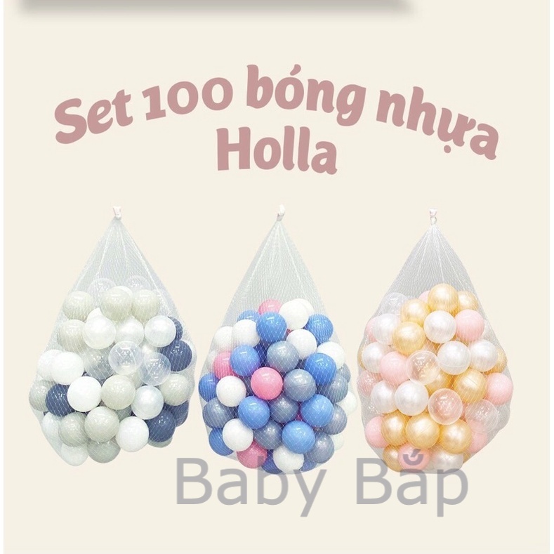 Set 100 bóng nhựa Holla cao cấp an toàn cho bé