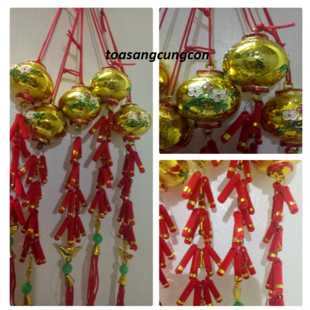 Đồ trang trí tết-đèn lồng pháo(5 dây)