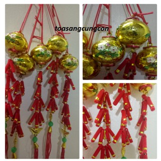 Đồ trang trí tết-đèn lồng pháo(5 dây)