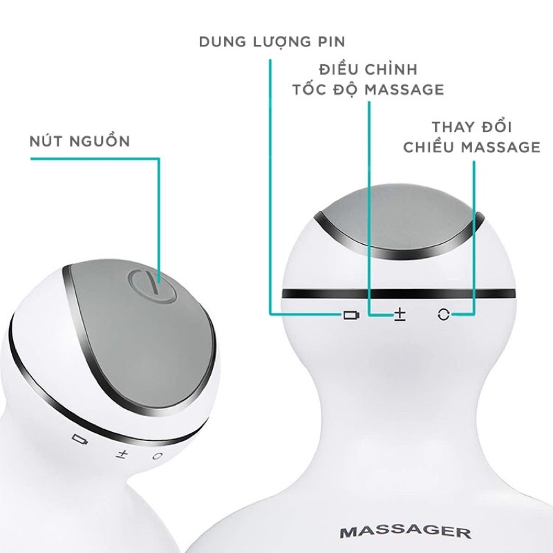Máy massage đầu và mặt đa năng sạc pin