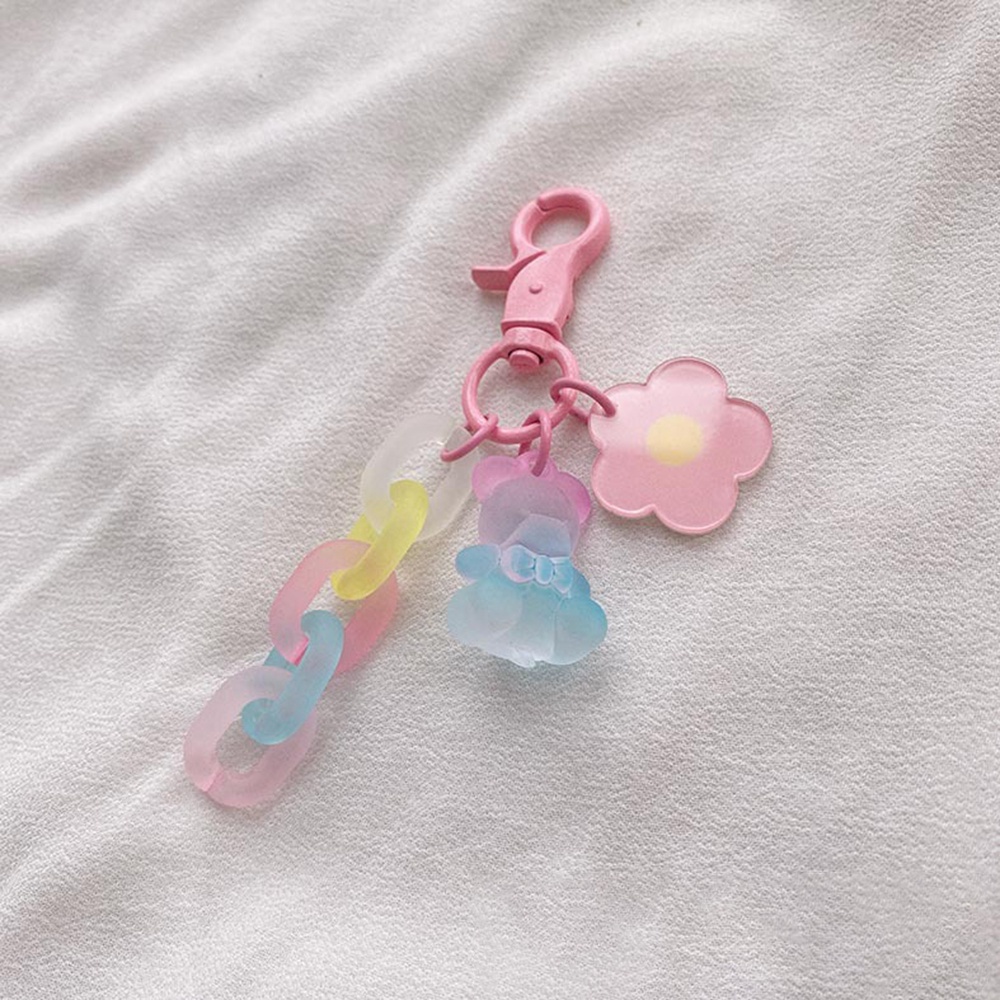 Vỏ Bảo Vệ Hộp Đựng Tai Nghe Airpods Màu Kẹo Kèm Móc Khóa Hình Gấu Dễ Thương