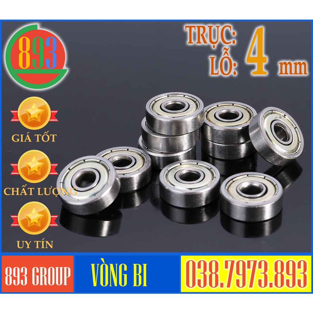 SET 10 Vòng bi Trục 4mm -  604 - 624 - 634 - 684 - 694 cho máy CNC, in 3D, bánh xe, ròng rọc - pully, bạc đạn