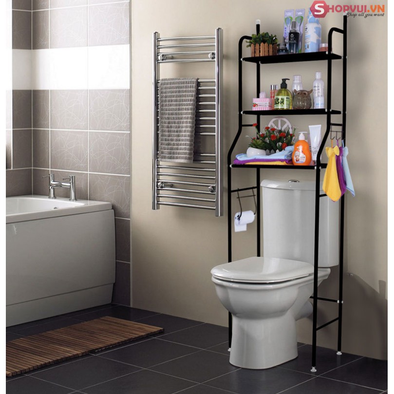 Kệ Để Sau Bồn Cầu 3 Tầng Tiện Lợi