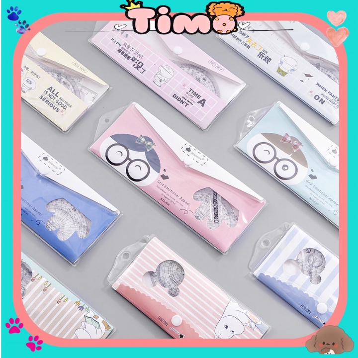 Thước Kẻ Học Sinh Cute Eke Đo Độ Hình Hoạt Hình Đồ Dùng Học Tập Dễ Thương VPK52