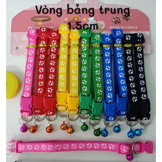 Vòng đeo cổ cho chó mèo bằng vải bản to 1.5cm