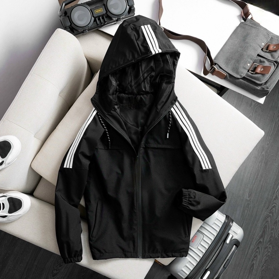 Áo Khoác Gió Nam Nữ Lót Lưới Siêu Nhẹ, Có Mũ Tháo Rời - Aru Shop AK2