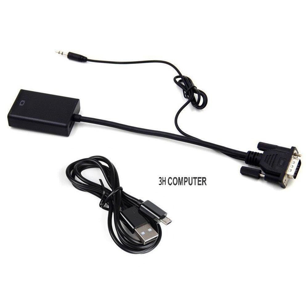 [Xả kho] Bộ Cáp chuyển đổi tín hiệu từ VGA sang HDMI có âm thanh kèm theo cáp Micro USB