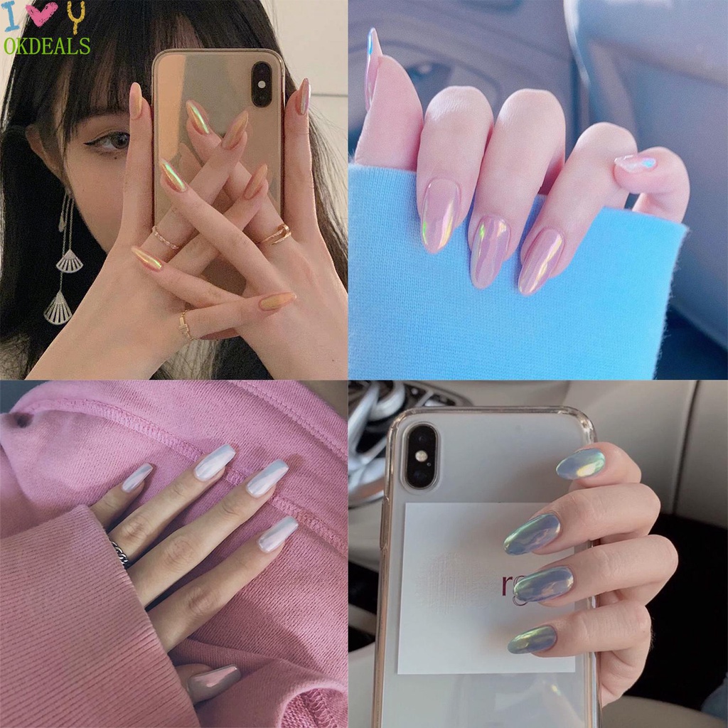 (Hàng Mới Về) Bộ 24 Móng Tay Giả Thời Trang Cho Nữ