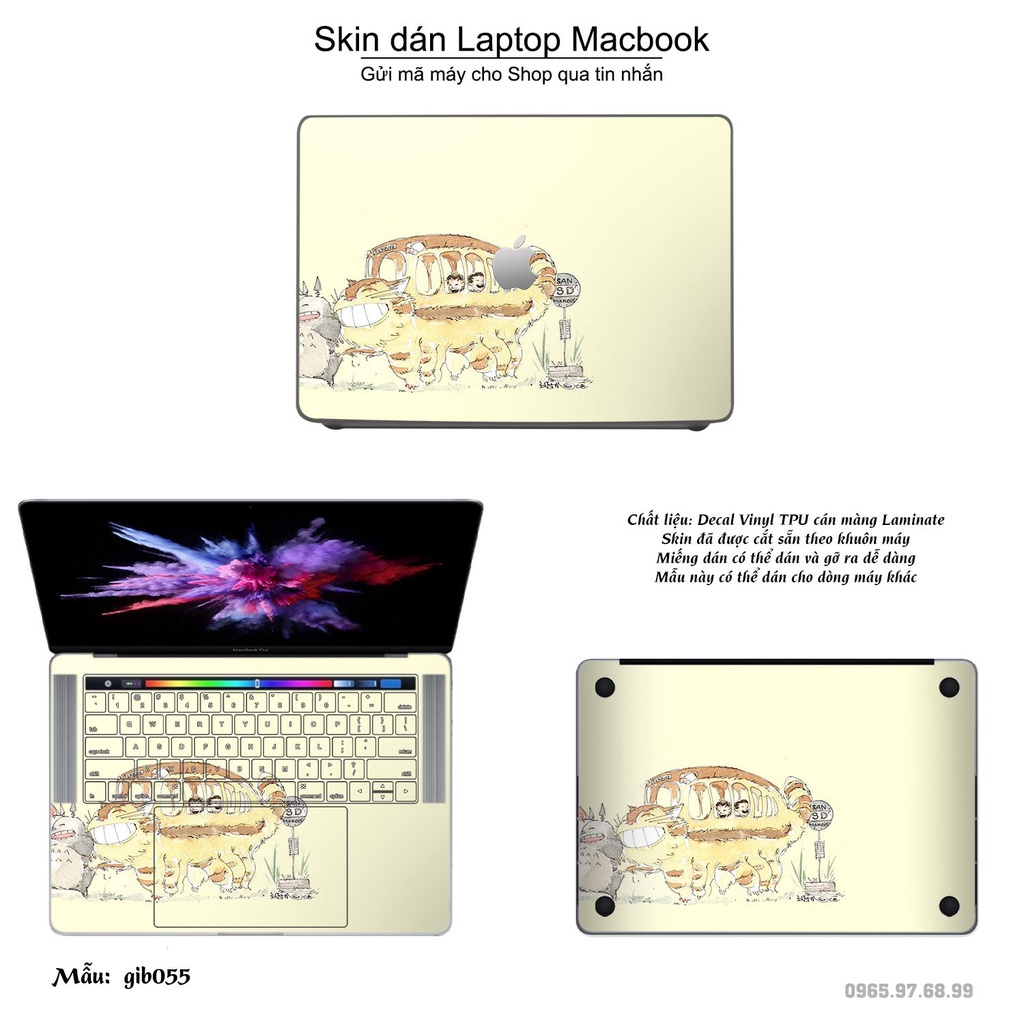 Skin dán Macbook mẫu Ghibli (đã cắt sẵn, inbox mã máy cho shop)