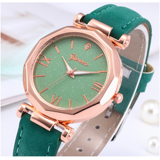 ĐỒNG HỒ NỮ DÂY DA GENEVA DÂY DA LỘN GE2 MẶT SỐ LA MÃ CỰC ĐẸP | BigBuy360 - bigbuy360.vn