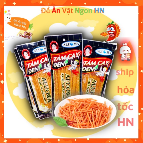 [Mã GROSALE giảm 10% đơn 150K] Tăm Cay Đen Aluowa Đồ Ăn Vặt Cay Cổng Trường Hót Của Các Bạn Nhỏ