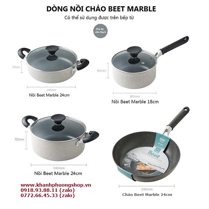 Bộ nồi chảo beet lock&lock - bộ nồi chảo Beet lock&lock