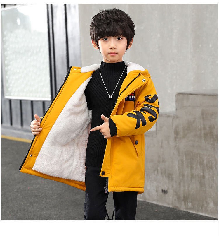 Autumn And Winter Boy Jacket 2021New Children Thick Velvet Sets Baby Boys Windbreaker