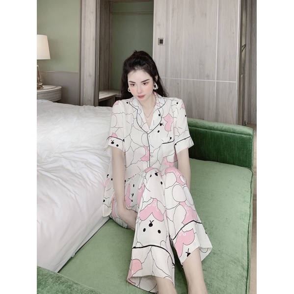 Đồ ngủ pizama tay ngắn freesize