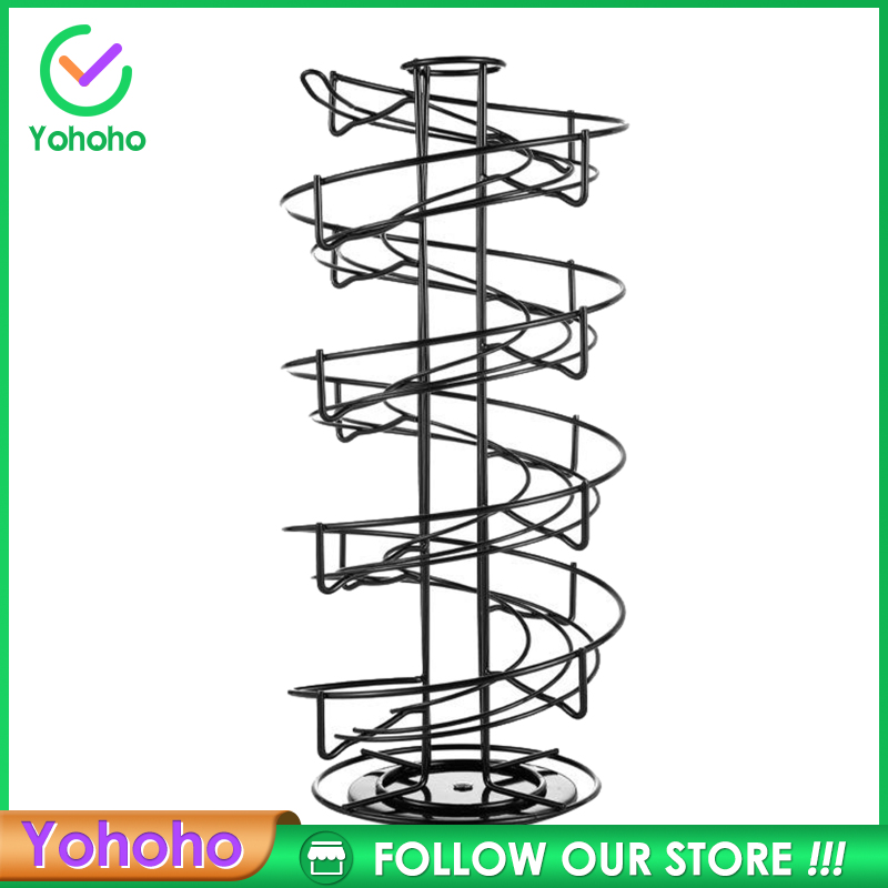 [Yohoho]Coffee Capsule Holder  Rotating Coffee Pod Tower Rack, Capsules Storage Stand Dispenser