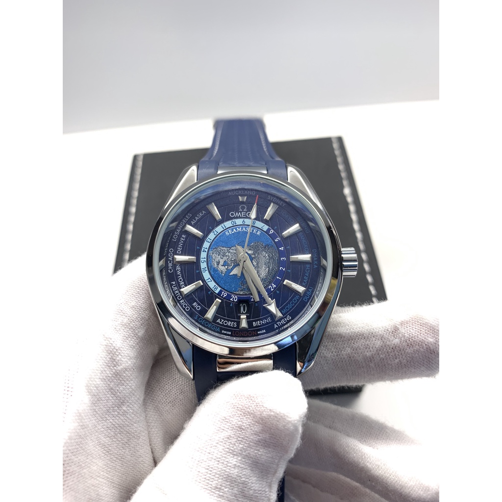 Đồng Hồ Nam 0mega Seamaster Aqua Terra Worldtimer - Máy cơ Automatic