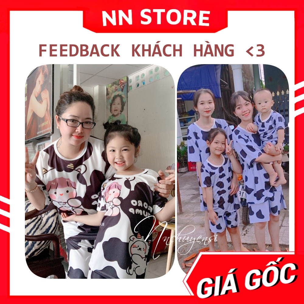 Đồ bộ cho bé trai bé gái hoạt hình dễ thương từ 5kg đến 70kg  Bộ bò sữa DBRBD FULL SIZE