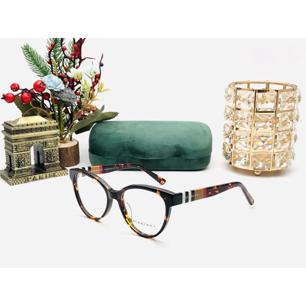 Gọng kính cận nam nữ nhựa dẻo siêu bền, dáng chữ nhật BURBERRY