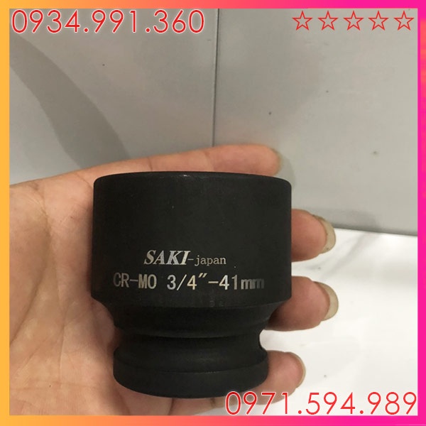 Đầu típ khẩu 3/4 inch 6 cạnh kích thước 39, 41, đầu chuyển đổi 1/2 - 3/4mm. Nhật Bản. Chuyên mở nồi xe tay ga