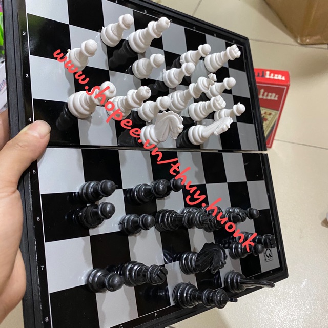 Bộ cờ vua nam châm, cờ cá ngựa nam châm 29x29 cm