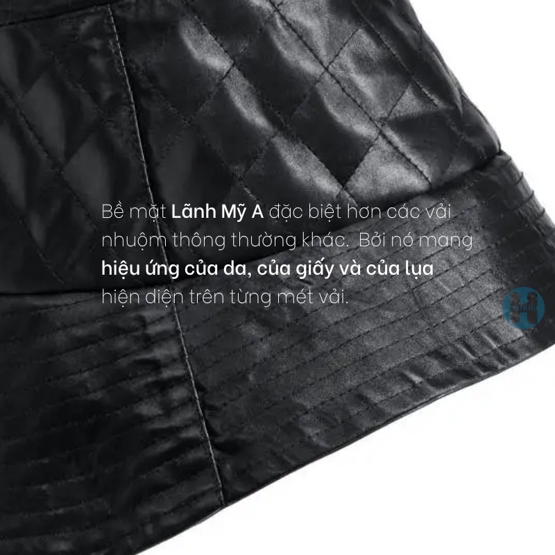 Túi xách tay XẬP XÒE Hanoia bán nguyệt vải Lãnh Mỹ A