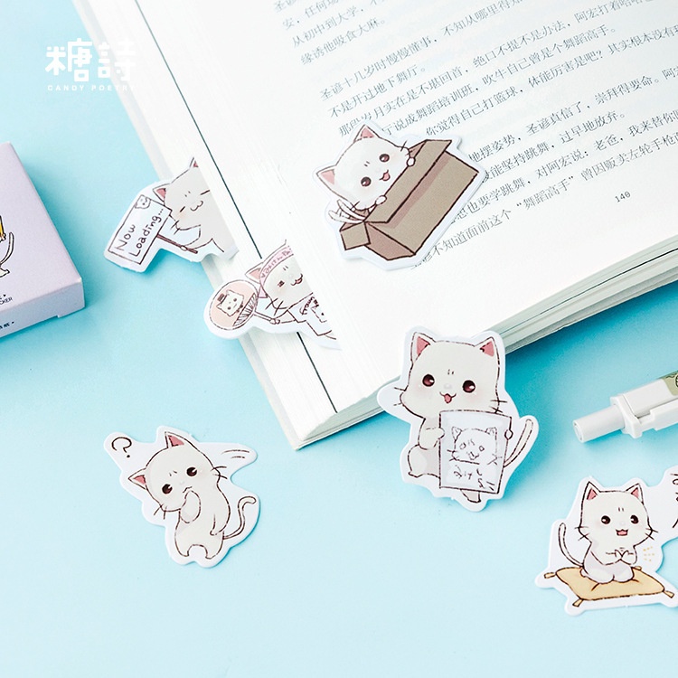 Mohamm 45 Tờ Hình Dán Mèo Kawaii