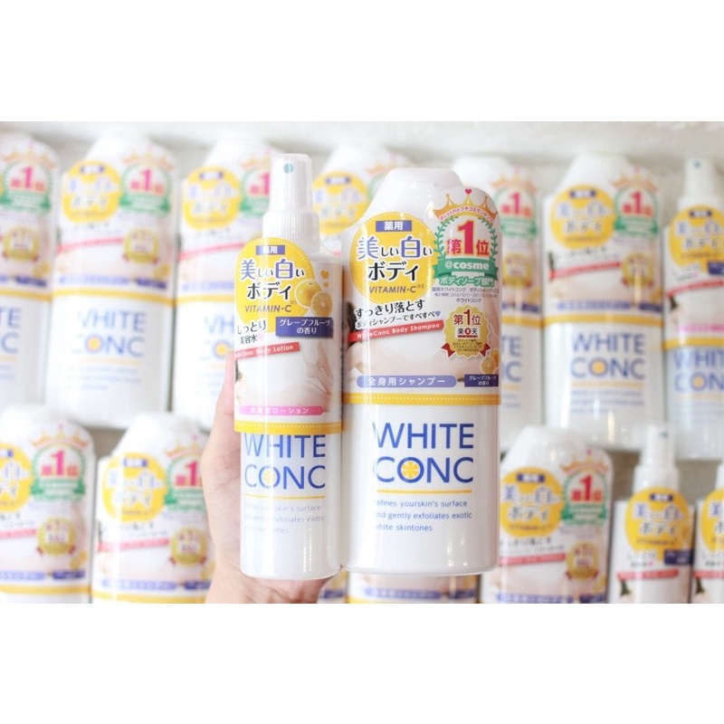 Xịt Dưỡng Trắng Da Toàn Thân White Conc Body Lotion Vitamin C 245ml