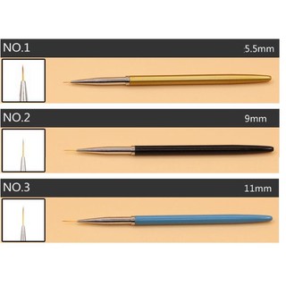 Set 3 cây cọ nét siêu mảnh chuyên dụng