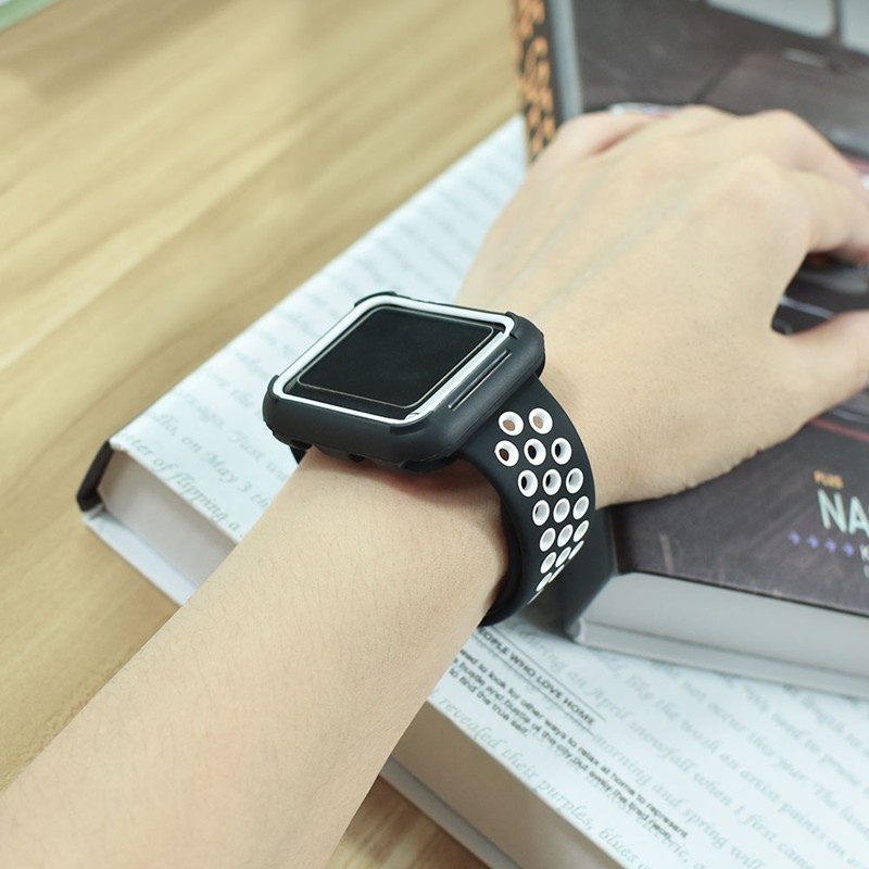 Ốp nhựa silicone cho Apple Watch đồng hồ thông minh iWatch Series 1/2/3/4/5/6/SE size 38/40/42/44mm