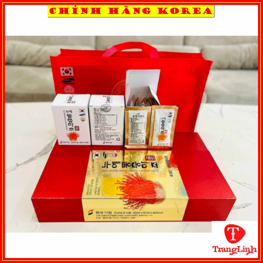 Nước đông trùng hạ thảo hàn quốc chính hãng, hộp đỏ 60 gói - Tăng đề kháng, sức khỏe, phòng ung thư - tranglinhkorea
