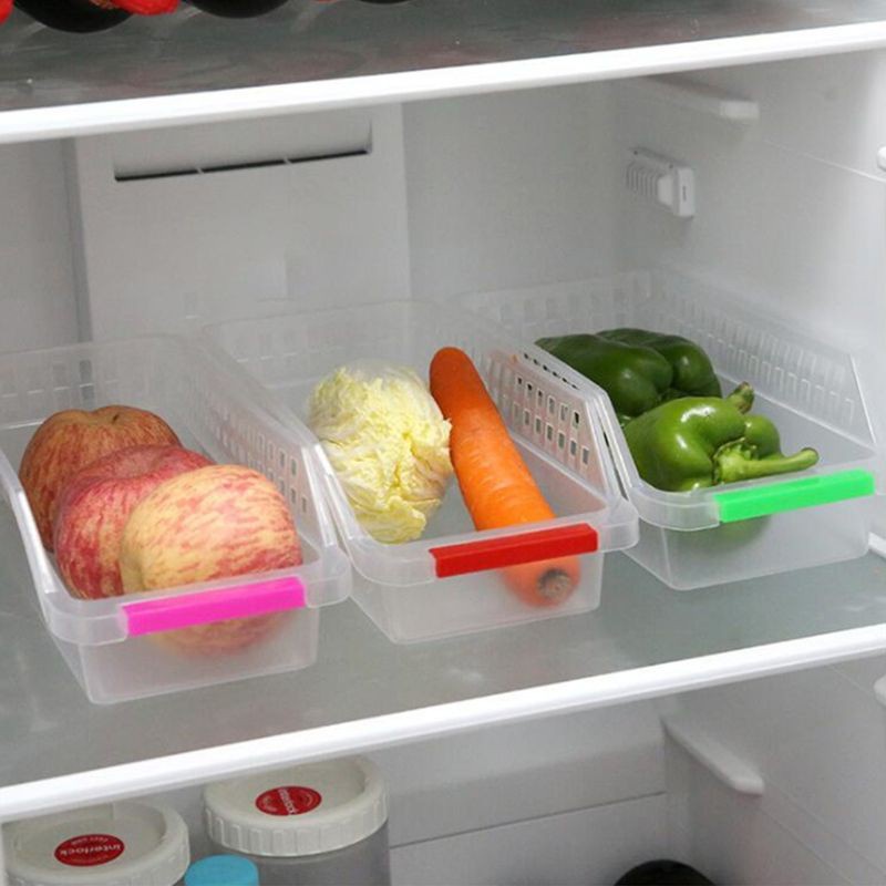 Khay Đựng Thực Phẩm Để Tủ Lạnh Tiết Kiệm Không Gian Giá Đỡ