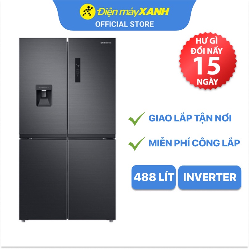 Tủ lạnh Samsung Multi Door Inverter 488 lít RF48A4010B4/SV - Chính hãng BH 2 năm - Miễn phí lắp đặt