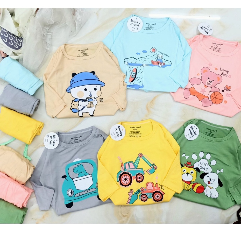 [A31 -  Siêu Mềm, nhiều mẫu] Bộ Dài Tay Thun Lạnh Hoạt Hình Nhiều Mẫu Loại 1  Cho Bé Trai Gái