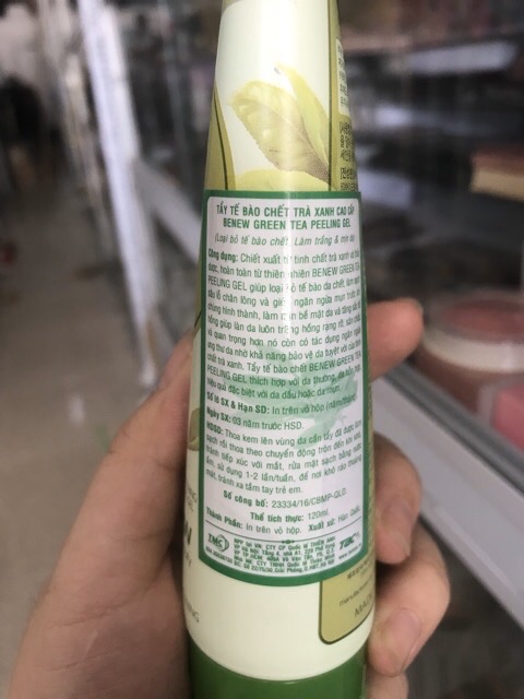 Tẩy da chết trà xanh cao cấp Hàn Quốc Benew Green Tea Peeling Gel (120ml)