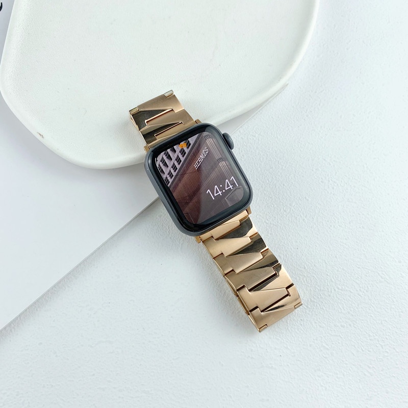 Dây Đeo Bằng Thép Không Gỉ Cho Đồng Hồ Thông Minh Apple Watch Series 7 6 SE 5 4 3 2 1 Bnad Correa 38 40 41 42 44 45mm